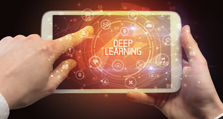 Close-up of a tablet with inscription