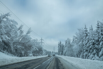 Stra&szlig;e im Winter