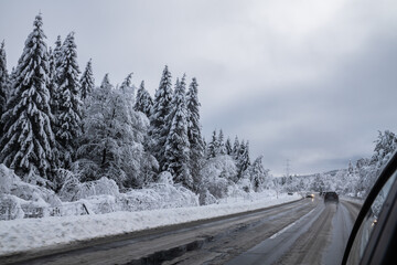 Obraz premium Straße im Winter