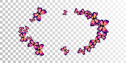 Fairy purple butterflies cartoon vector wallpaper. Summer little insects. Fancy butterflies cartoon baby background. Gentle wings moths graphic design. Garden beings.