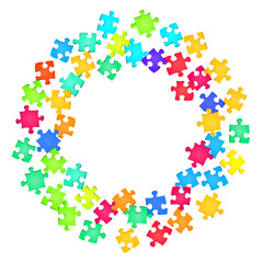 Business conundrum jigsaw puzzle rainbow colors