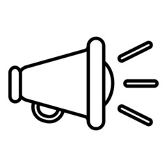 Megaphone Flat Icon Isolated On White Background