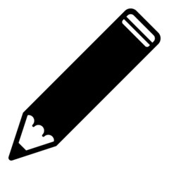 Pencil Flat Icon Isolated On White Background