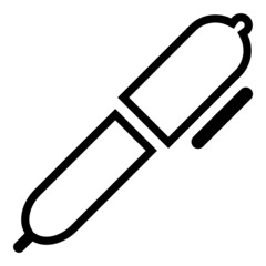 Fototapeta na wymiar Pen Flat Icon Isolated On White Background