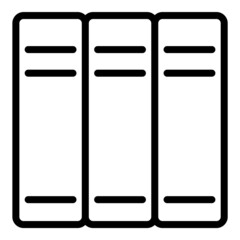 Office Folders Flat Icon Isolated On White Background