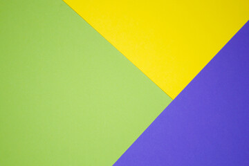Three geometric shapes of different colors. Triangle. 