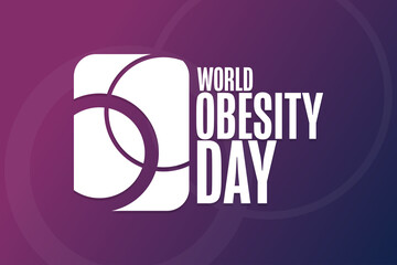 World Obesity Day. Holiday concept. Template for background, banner, card, poster with text inscription. Vector EPS10 illustration. - obrazy, fototapety, plakaty
