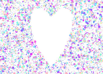Falling Effect. Party Multicolor Gradient. Disco Element. Rainbow Confetti. Pink Retro Background. Glitter Foil. Hologram Texture. Digital Art. Violet Falling Effect