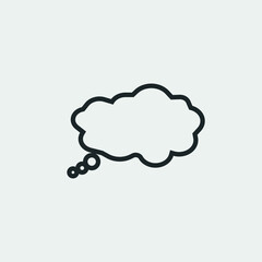 Thought bubble vector icon illustration sign 
