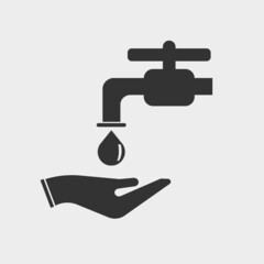 Washing hands vector icon illustration sign 