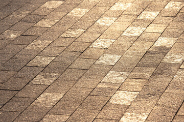 the pavement close up in the sunlight