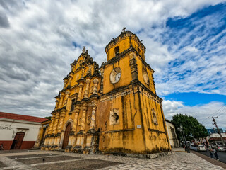 The beautiful La Recoleccion (Church the Recollection) in UNESCO Heritage León, Nicaragua