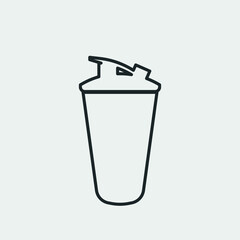 Cocktail shaker vector icon illustration sign 