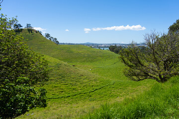 Fototapeta na wymiar Mangere Domain in the South Auckland suburb of Mangere Bridge
