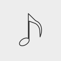 Music note vector icon