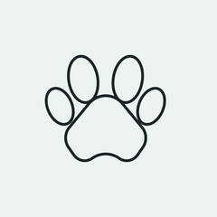 Paw vector icon illustration sign 