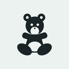 Teddy bear vector icon illustration sign 