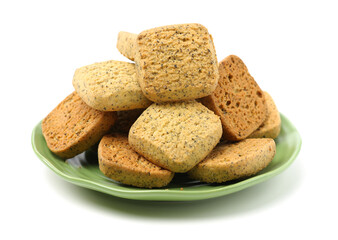Cookies on a white background