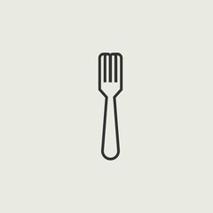 fork and spoon vector icon illustration sign 