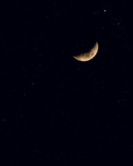Obraz na płótnie Canvas Crescent moon and stars