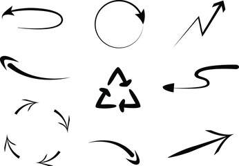 Arrow vector collection. Arrow. Cursor. Modern simple arrows. Vector illustration