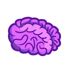 Half turn human brain logo illustration.