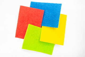 colored samples of felt material. industrial textile industry. background texture