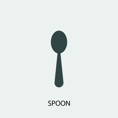 spoon vector icon illustration sign 