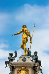 Neptune Statue in Batumi, Georgia God of the sea. Roman mythology
