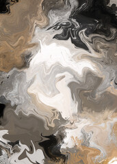 melting ink painting background with black and white brown color combination
