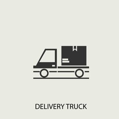 delivery truck vector icon illustration sign 