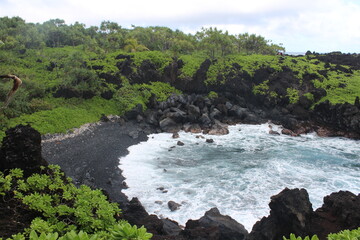 Tropical Black Sand Beach