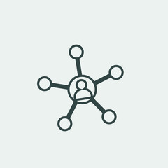 business  network vector icon illustration sign 