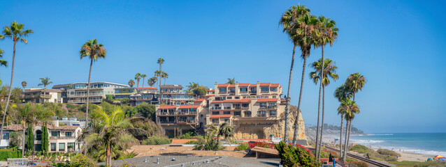 Beach houses at the coastal area at San Clemente, California