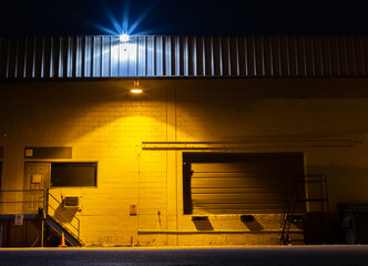 Warehouse at night