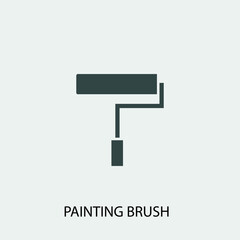 paint roller vector icon illustration sign