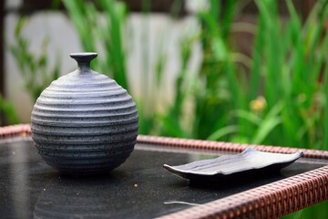 ceramic vase on a table
