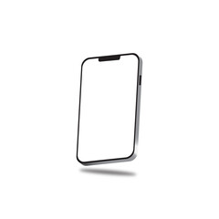 Realistic smartphone model with transparent screen. Smartphone mockup collection. 3d mobile phone vector stock