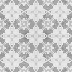 Fototapeta premium Beautyful vintage old ceramic tiles wall decoration background.; Lisbon tiles.Beautiful old ceramic tiles patterns in the park public.