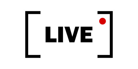 live frame, great design for any purposes. Online video. Video player template. Vector illustration. stock image. 