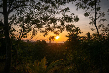 Golden sunset in the mountain. Romblon, Philippines