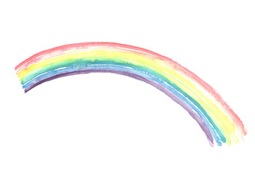 水彩で描いた虹のイラスト