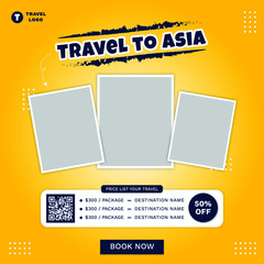 Travel social media post template