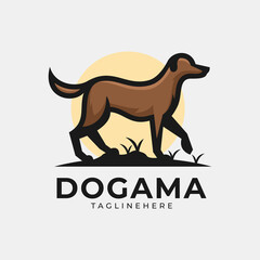 Dog illustration logo concept