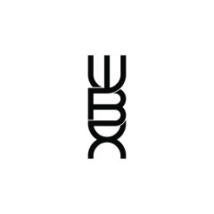 wbx letter original monogram logo design