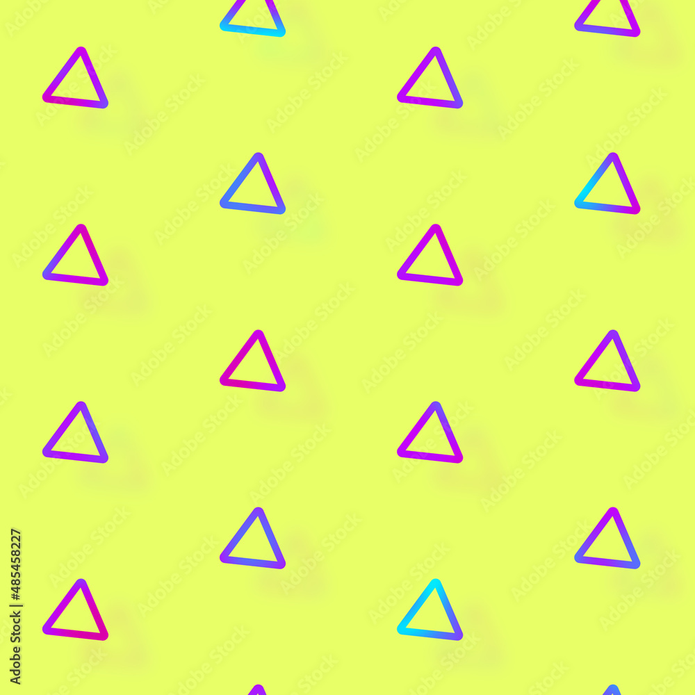 Poster pattern of geometric shapes in vibrant gradient holographic neon colors. retro, memphis 80s 90s styl