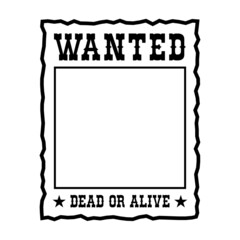 Vector Blank Wanted Poster Illustration