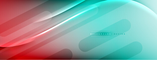 Abstract background. Shadow lines on bright shiny gradient background.