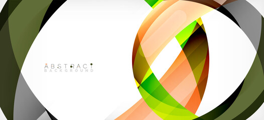 Obraz premium Color circle shapes, minimal geometric background. Trendy dynamic composition. Vector Illustration For Wallpaper, Banner, Background, Landing Page