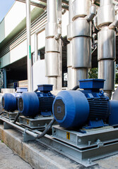 Motor for pipeline system to deliver cold water into the production process